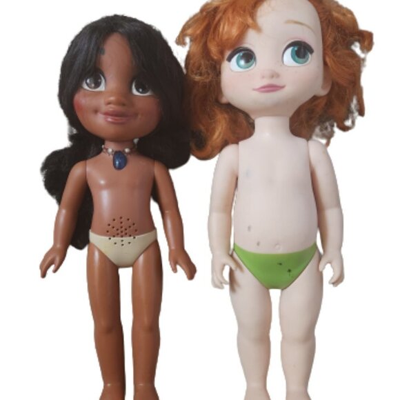 Disney Princess Kids Moana and Merida Dolls || GUC - Picture 1 of 9